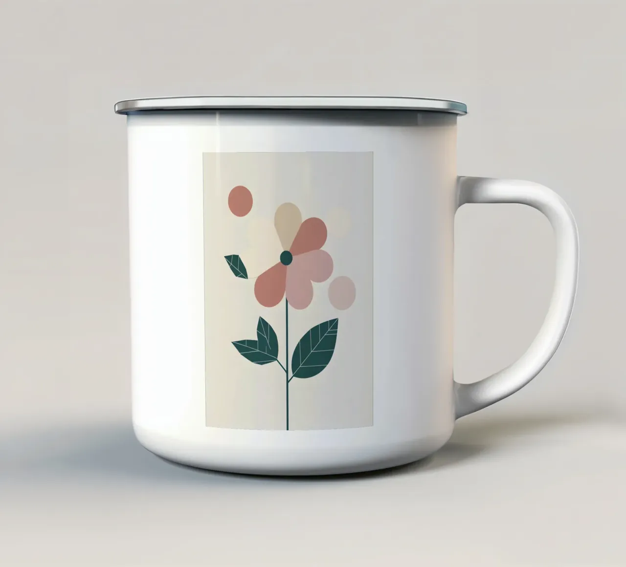 Fiore geometrico tazza in smalto da Botanical Gallery