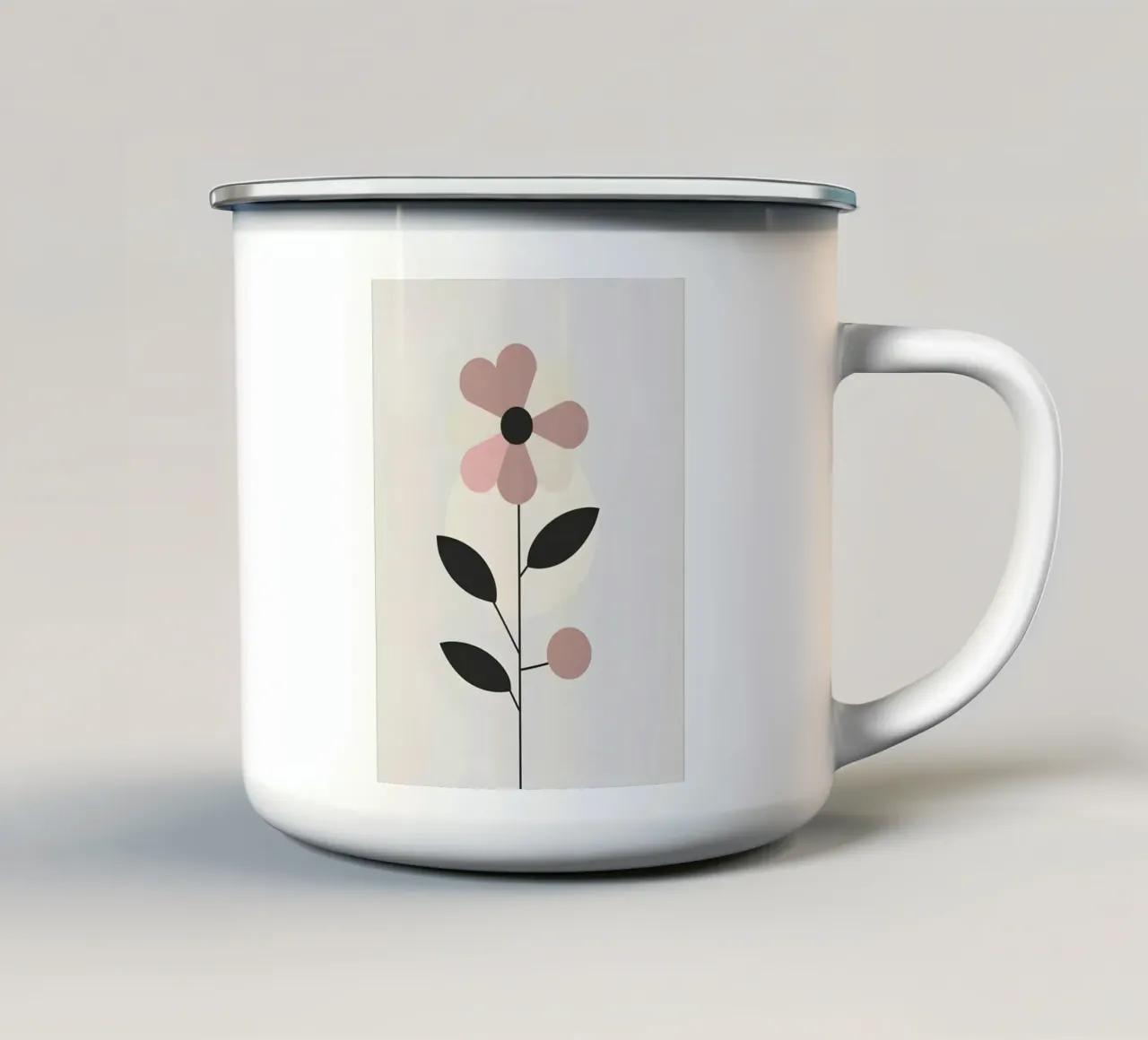 Fiore geometrico tazza in smalto da Botanical Gallery
