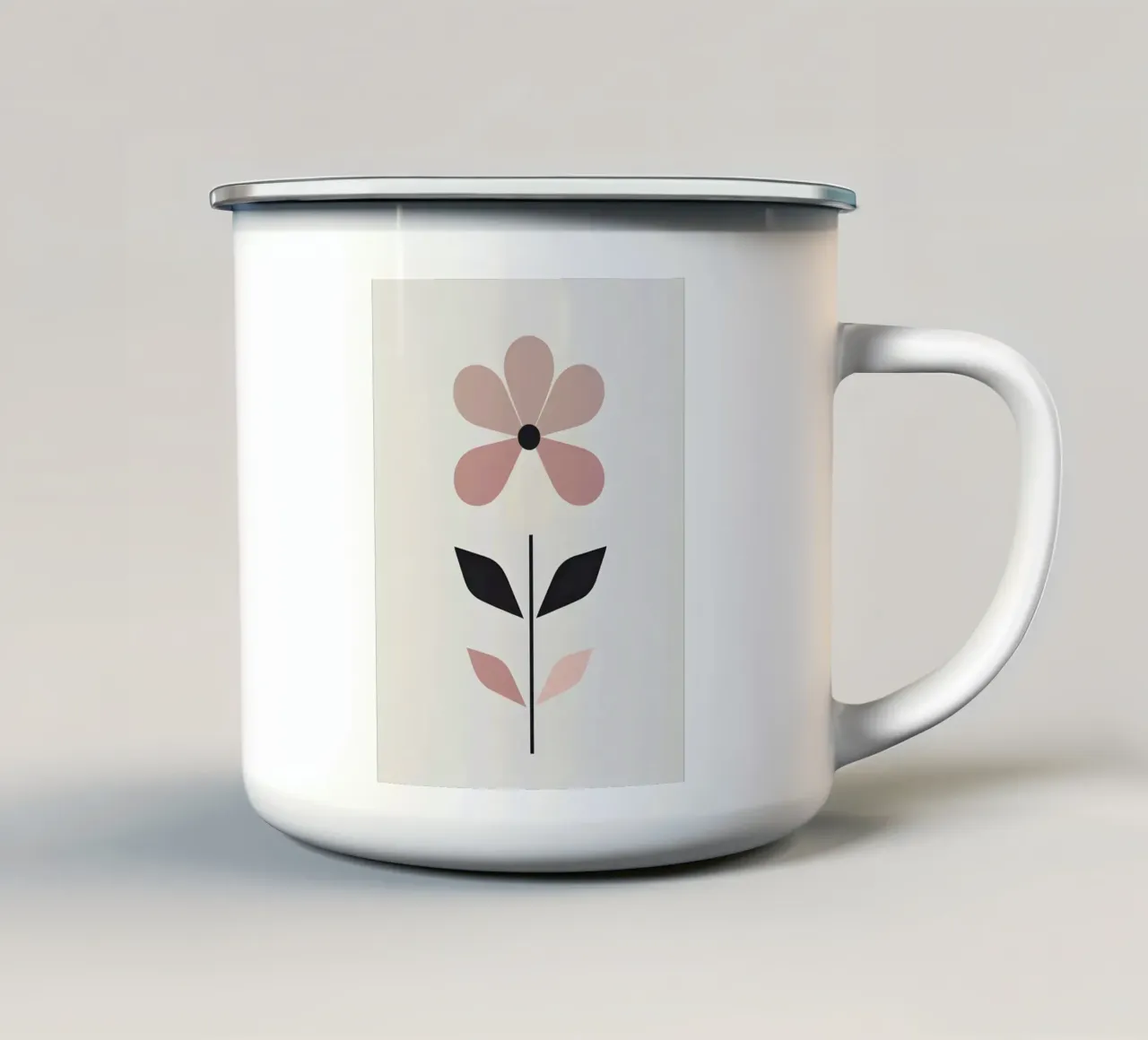 Fiore geometrico tazza in smalto da Botanical Gallery