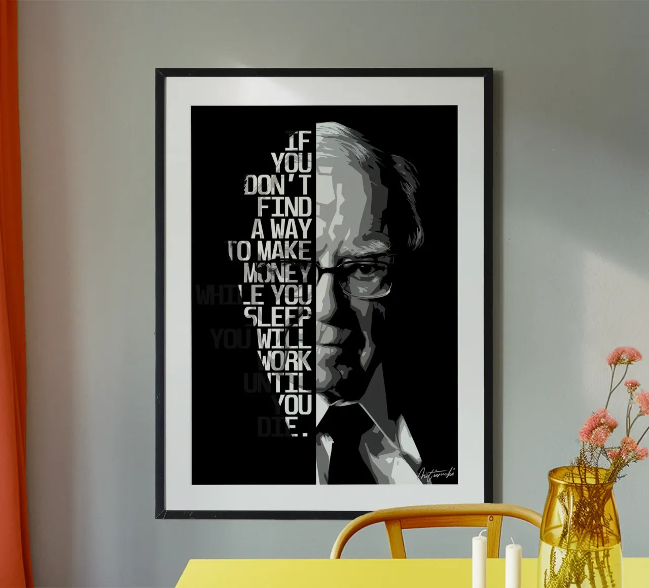ispirazione poster con telaio in legno da hanna shop