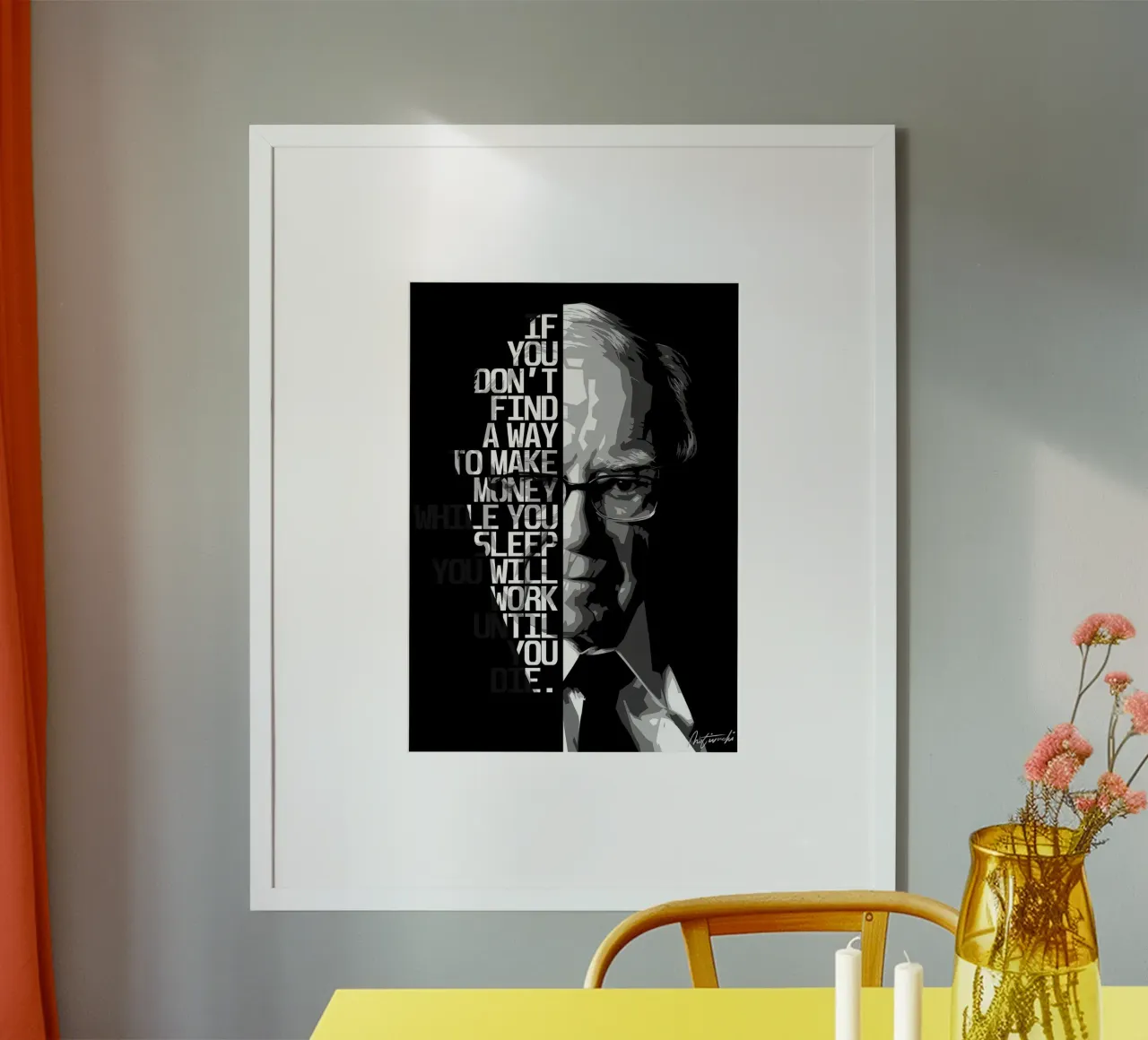 ispirazione poster con telaio in legno da hanna shop