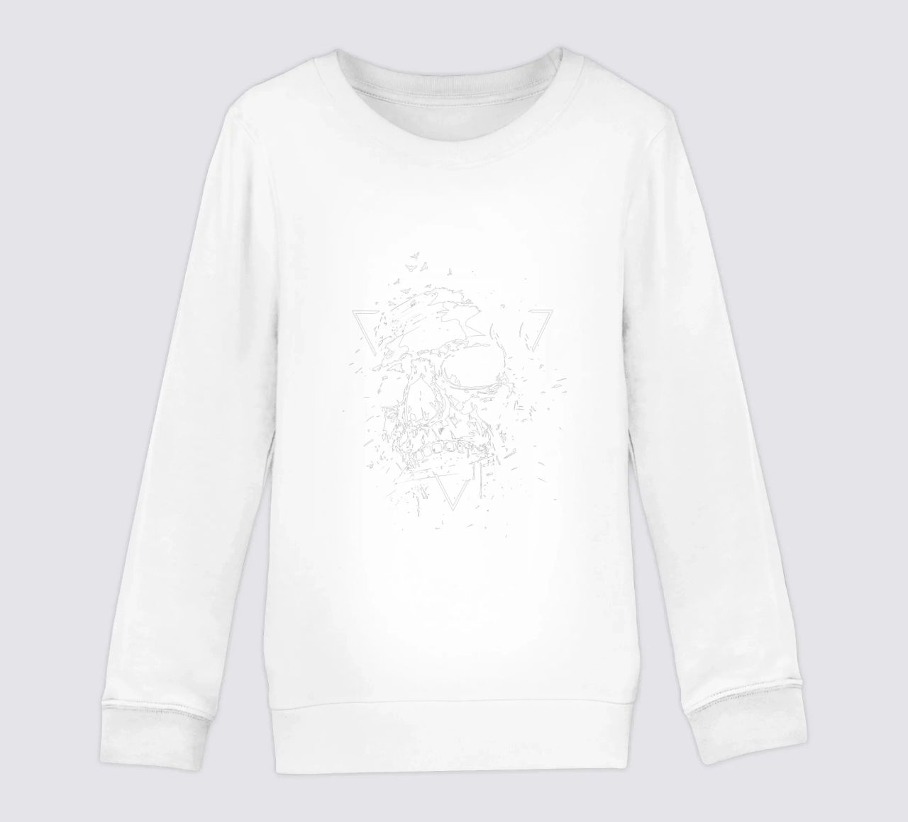 Skull X (b&w) felpa bambino da Balazs Solti