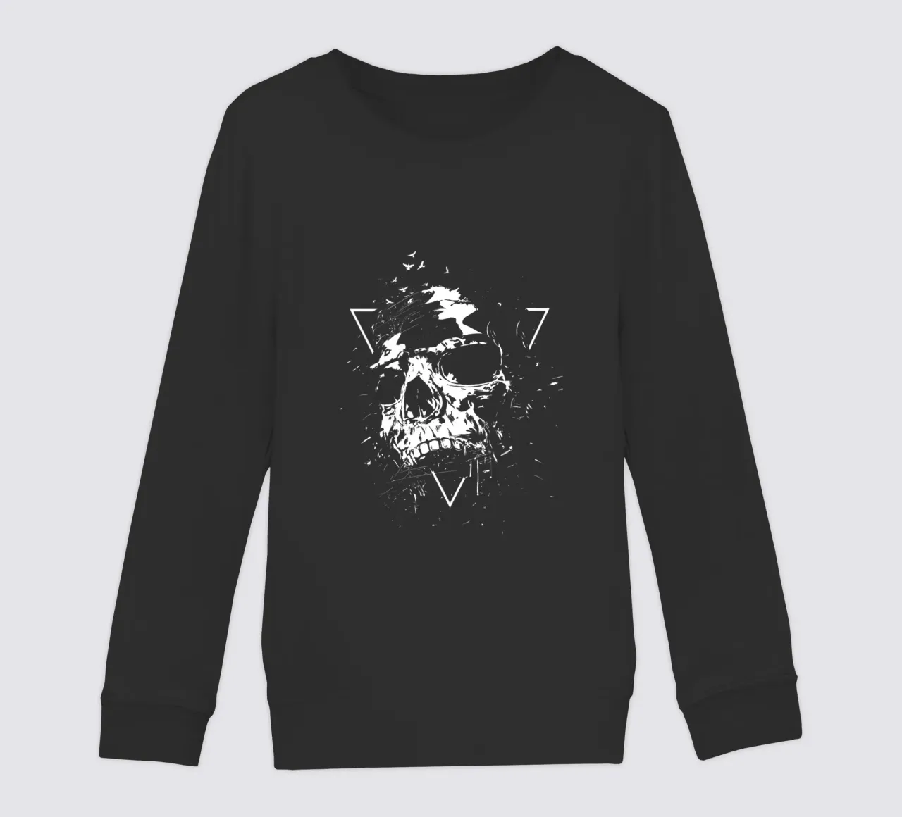 Skull X (b&w) felpa bambino da Balazs Solti
