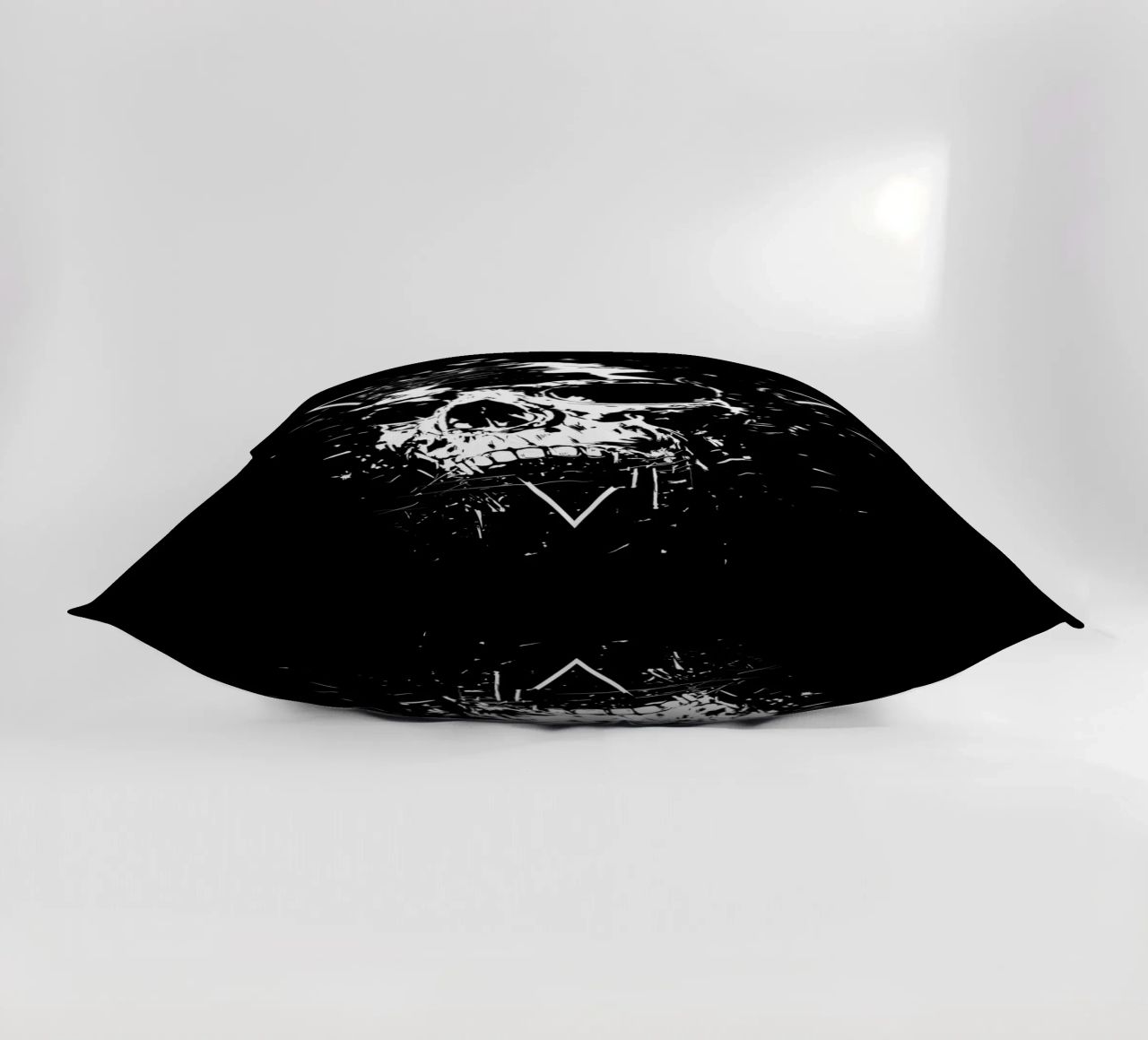 Skull X (b&w) cuscino da Balazs Solti
