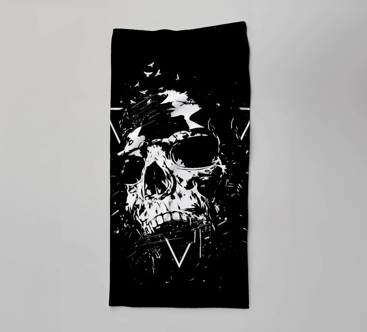 Skull X (b&w) asciugamano da bagno da Balazs Solti
