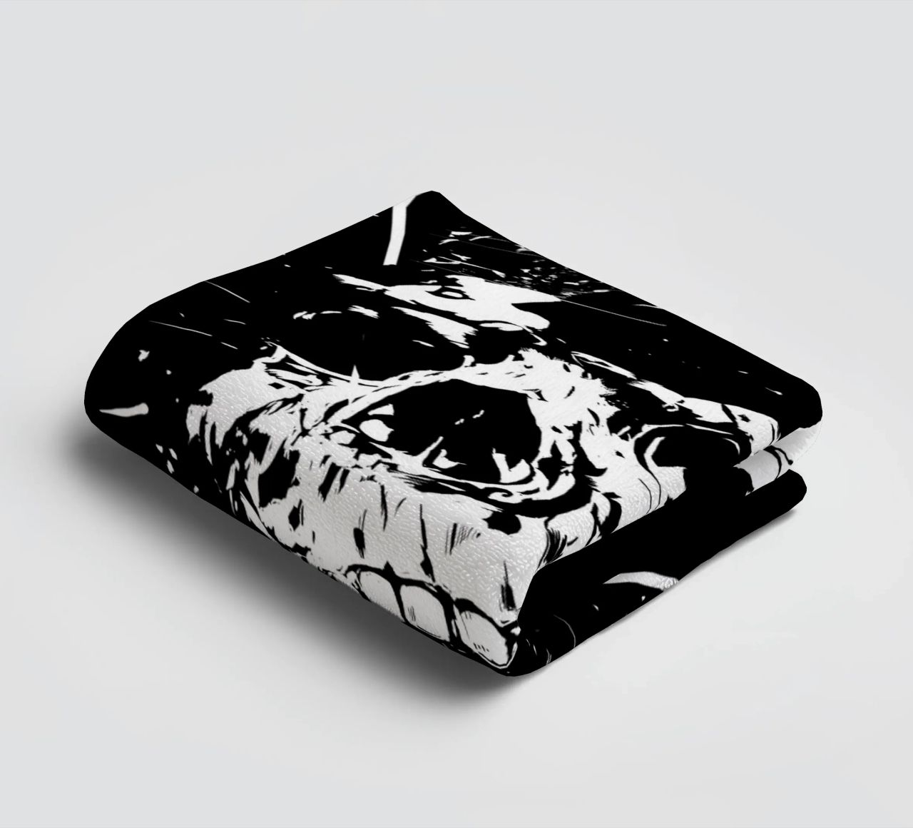 Skull X (b&w) asciugamano da bagno da Balazs Solti