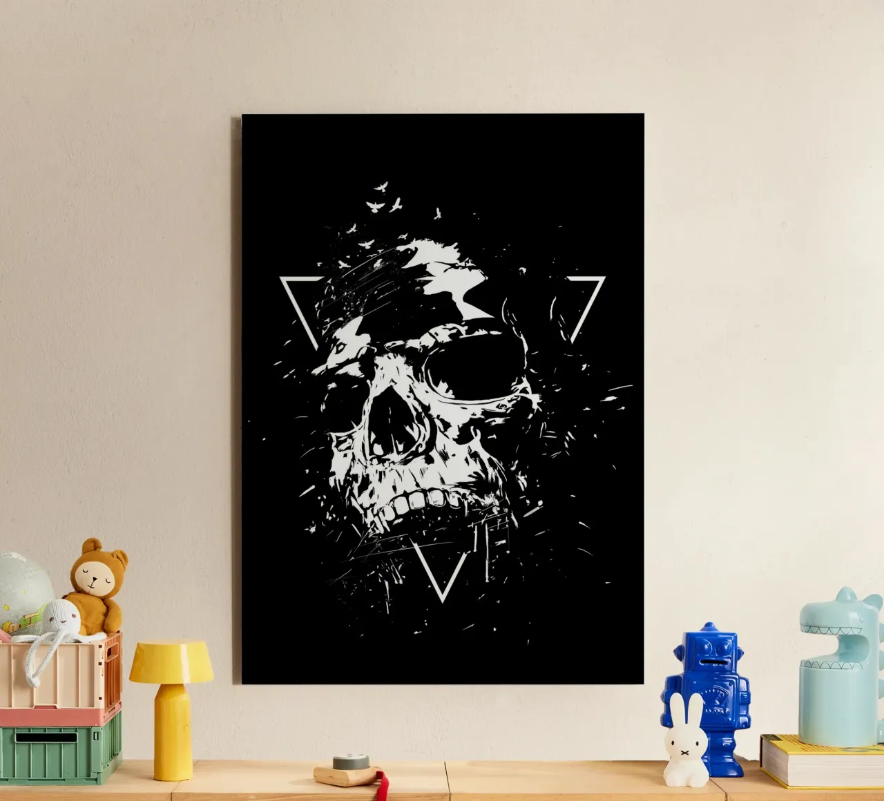 Skull X (b&w) alu-dibond by Balazs Solti