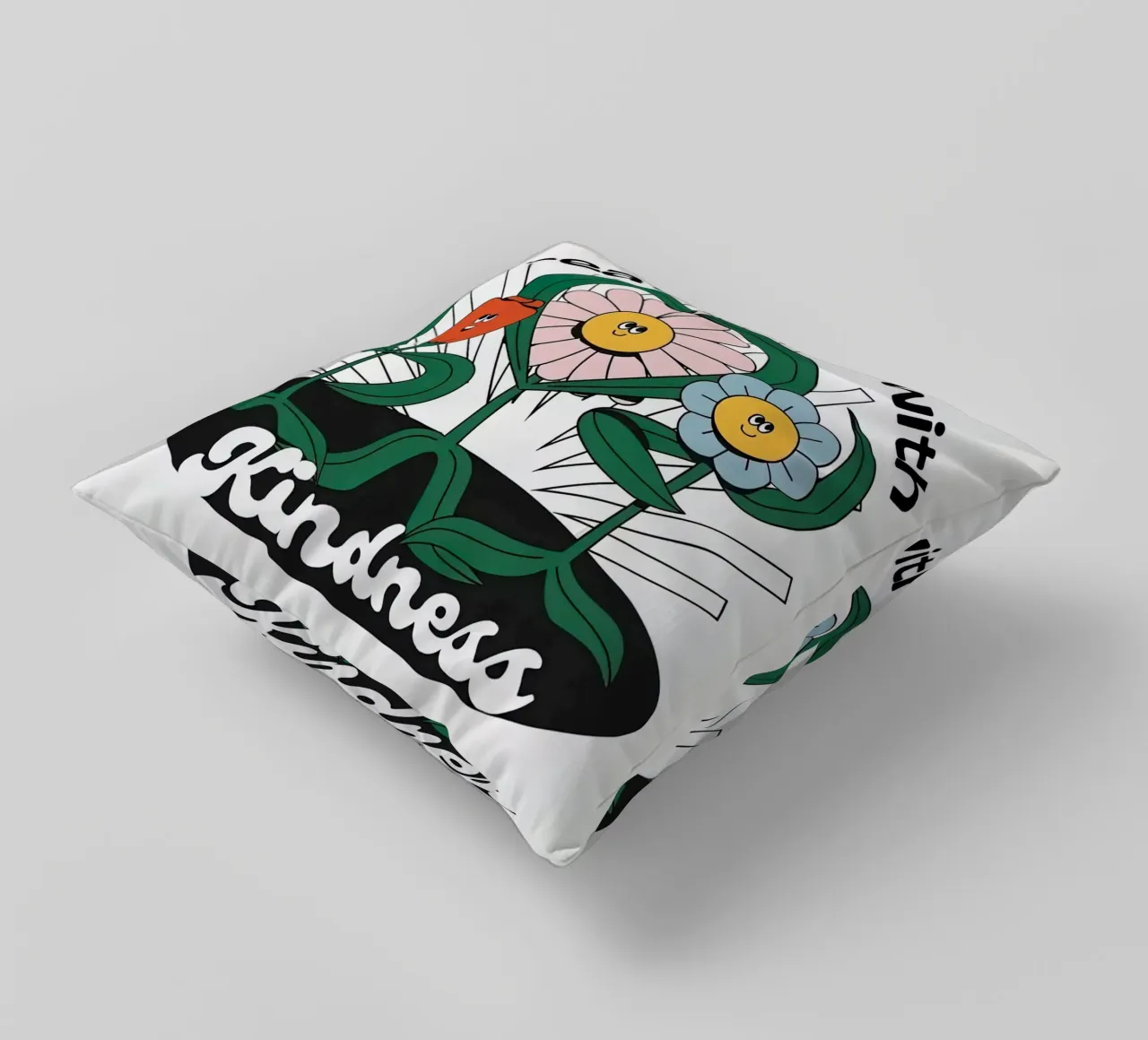 Trattare le persone con gentilezza cuscino da hanna shop