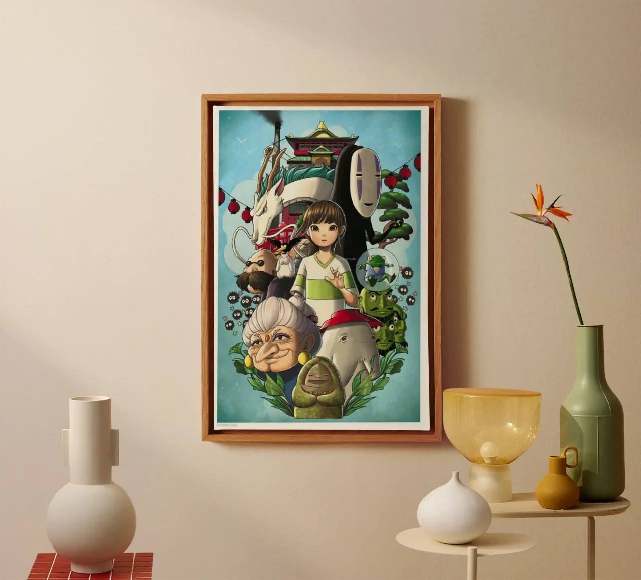 Spirited Away 2 - Maglietta classica tela con Cornice a cassetta da skurtow