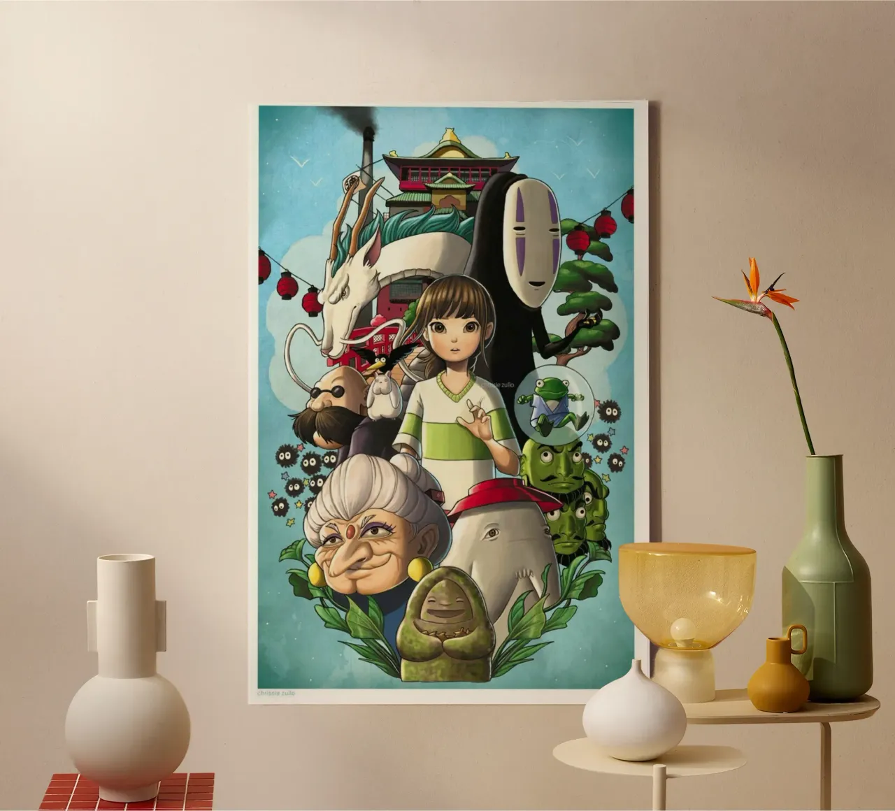 Spirited Away 2 - Maglietta classica tela con Cornice a cassetta da skurtow