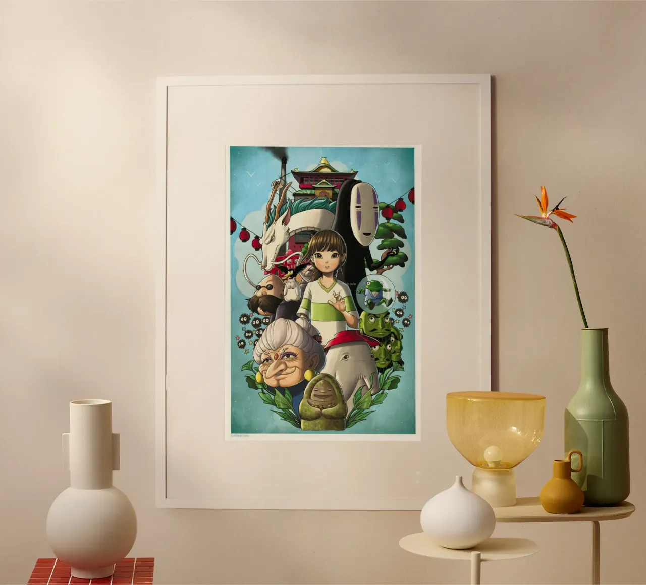 Spirited Away 2 - Maglietta classica poster con telaio in alluminio da skurtow