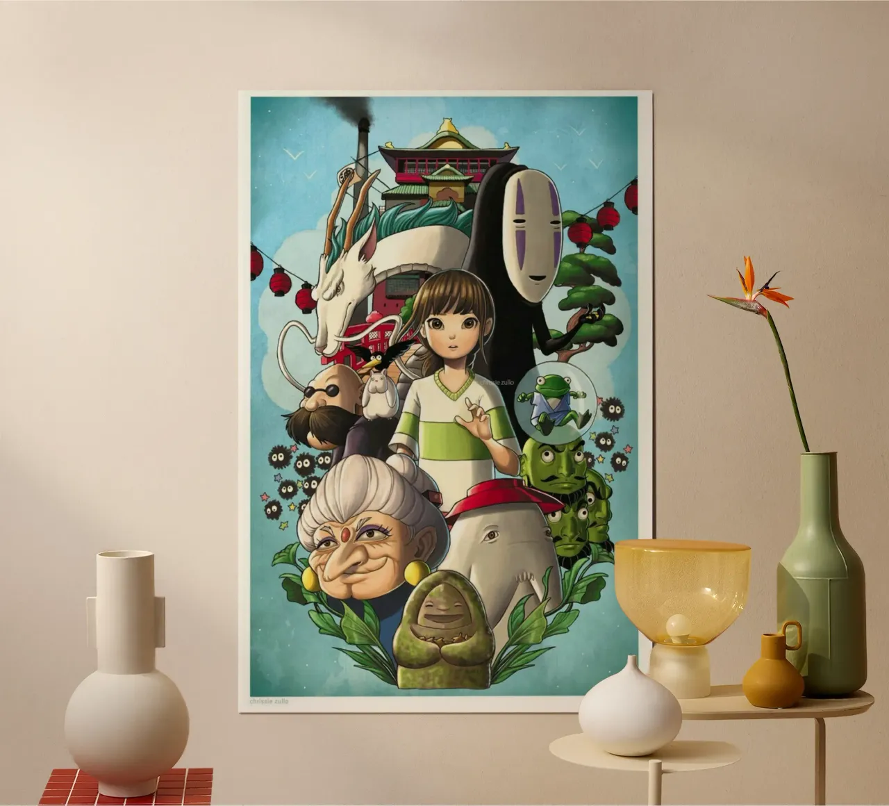 Spirited Away 2 - Maglietta classica poster con telaio in alluminio da skurtow