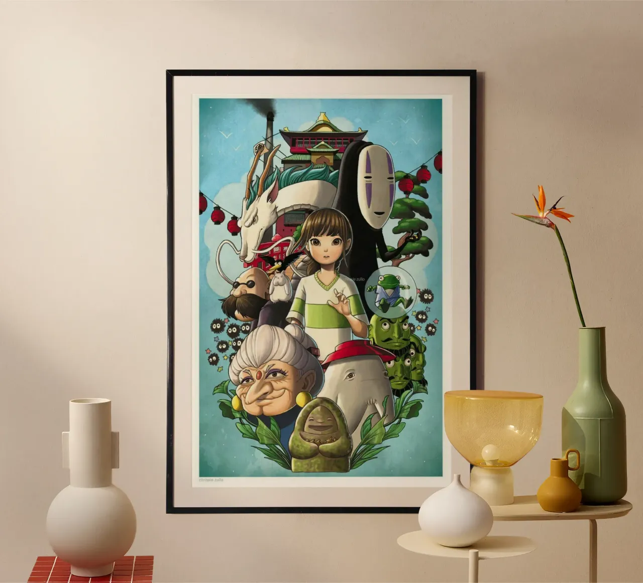 Spirited Away 2 - Maglietta classica poster con telaio in alluminio da skurtow