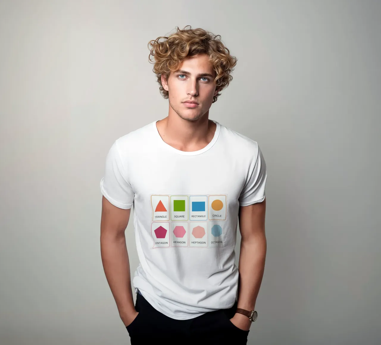 Poster didattico sulle forme geometriche - Arte in classe per la matematica t-shirt da vintagepod