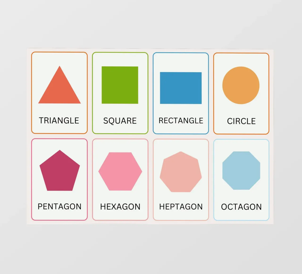 Poster didattico sulle forme geometriche - Arte in classe per la matematica telo in pvc da vintagepod