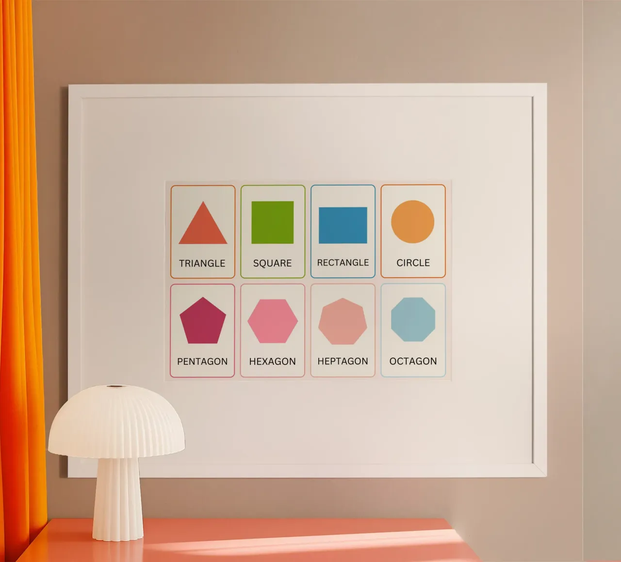 Poster didattico sulle forme geometriche - Arte in classe per la matematica poster da vintagepod