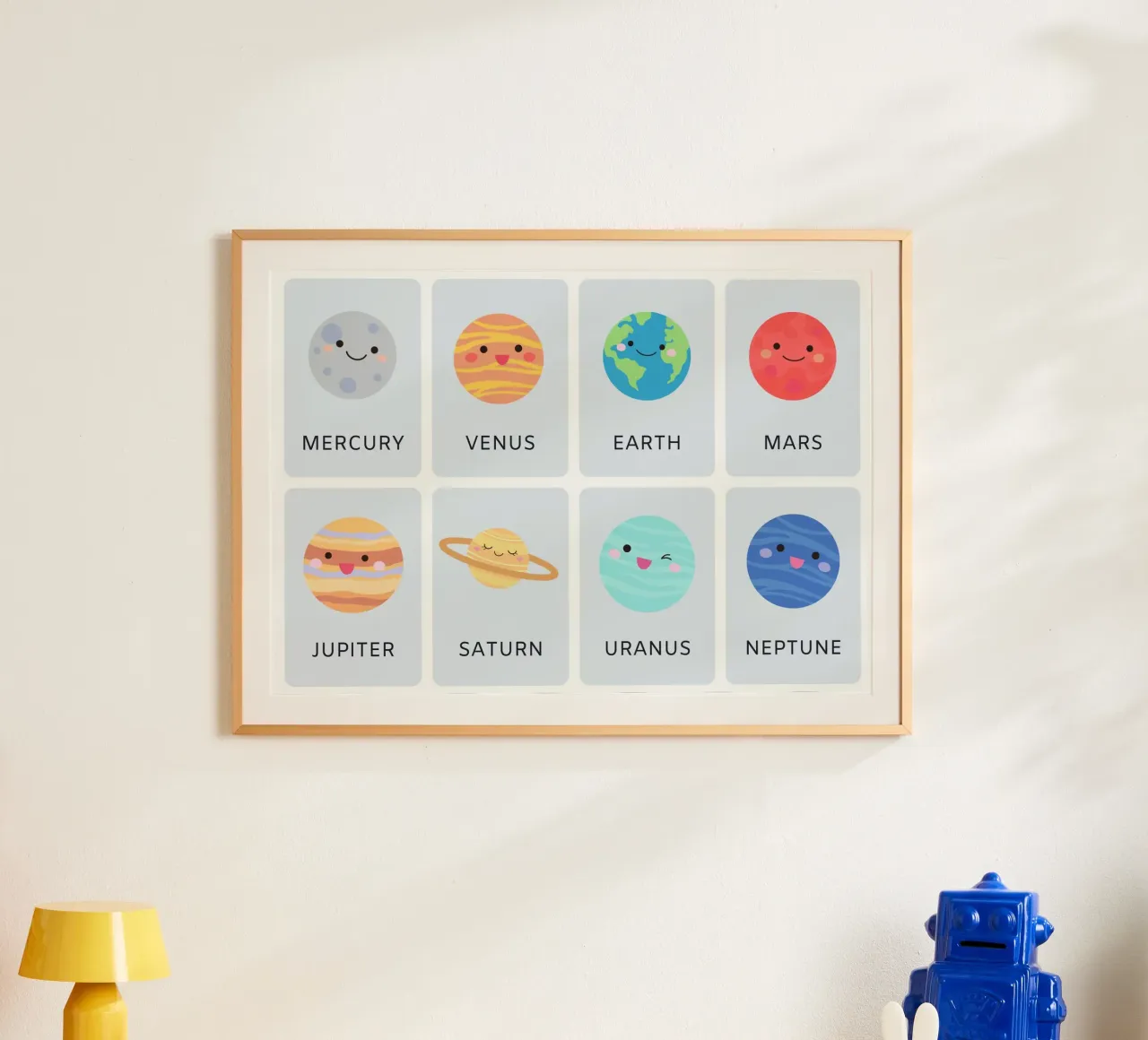 Poster per bambini sui pianeti del sistema solare poster da vintagepod
