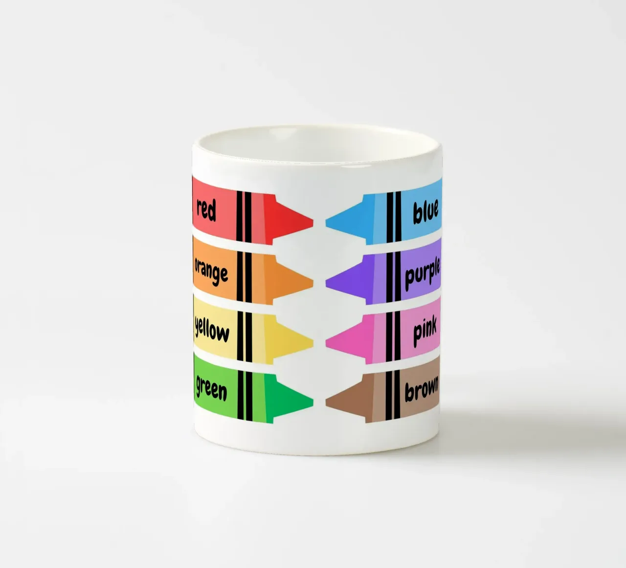 Poster con i pastelli colorati - Camera dei bambini - Apprendimento del colore tazza in ceramica da vintagepod