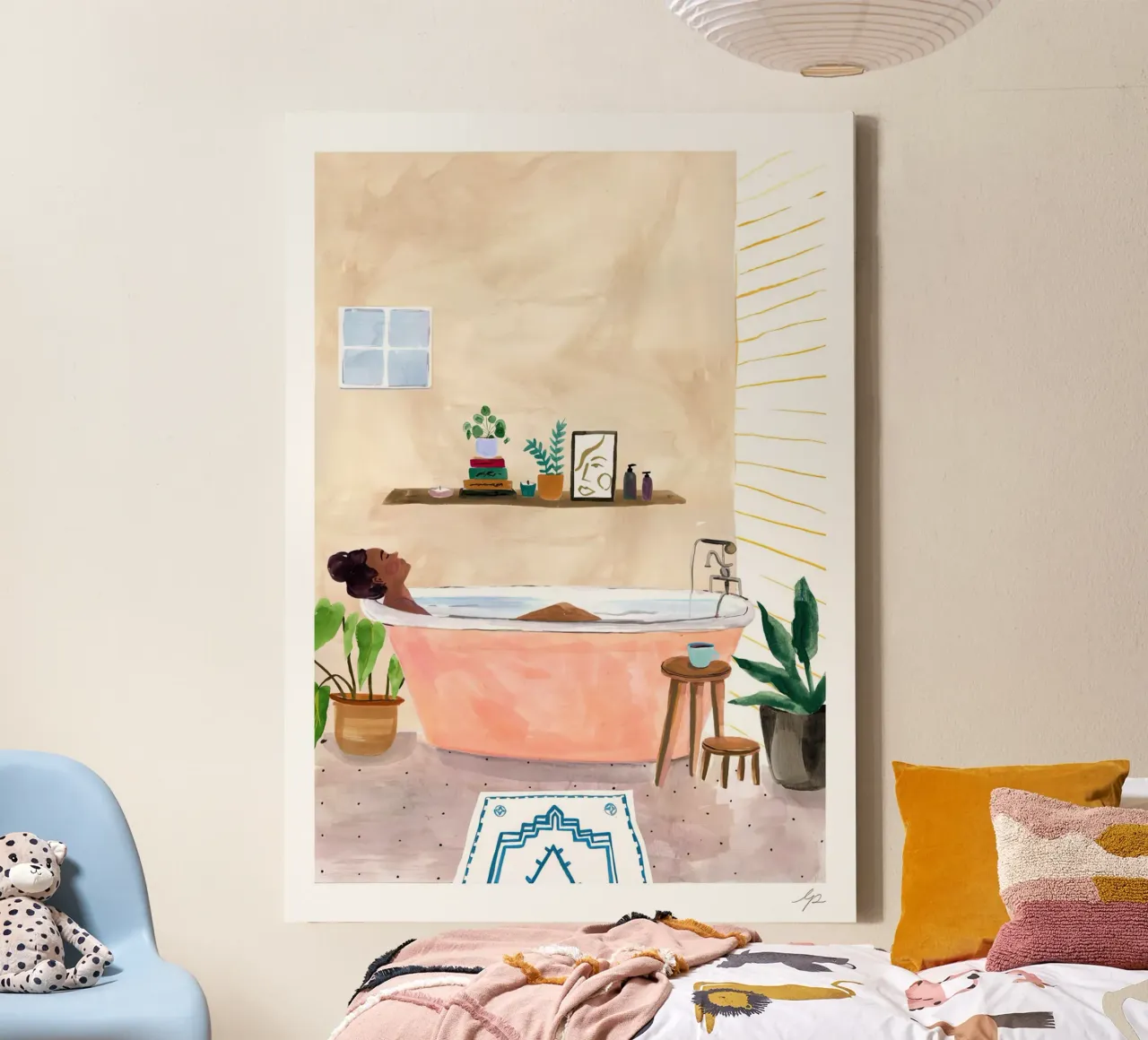 Tempo di bagno tela con Cornice a cassetta da hanna shop