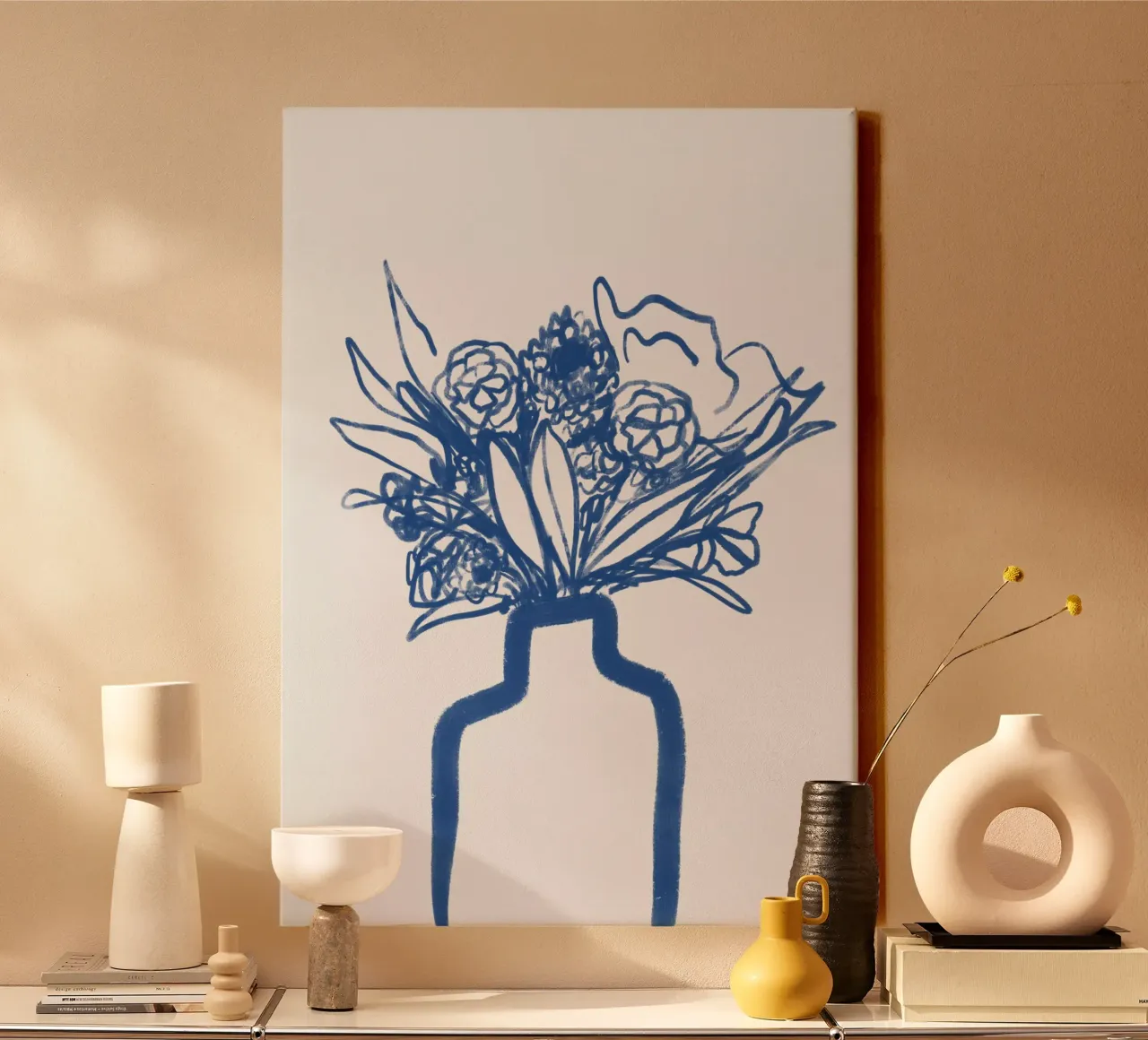 Bloemen in een vaas canvas van Athene Fritsch