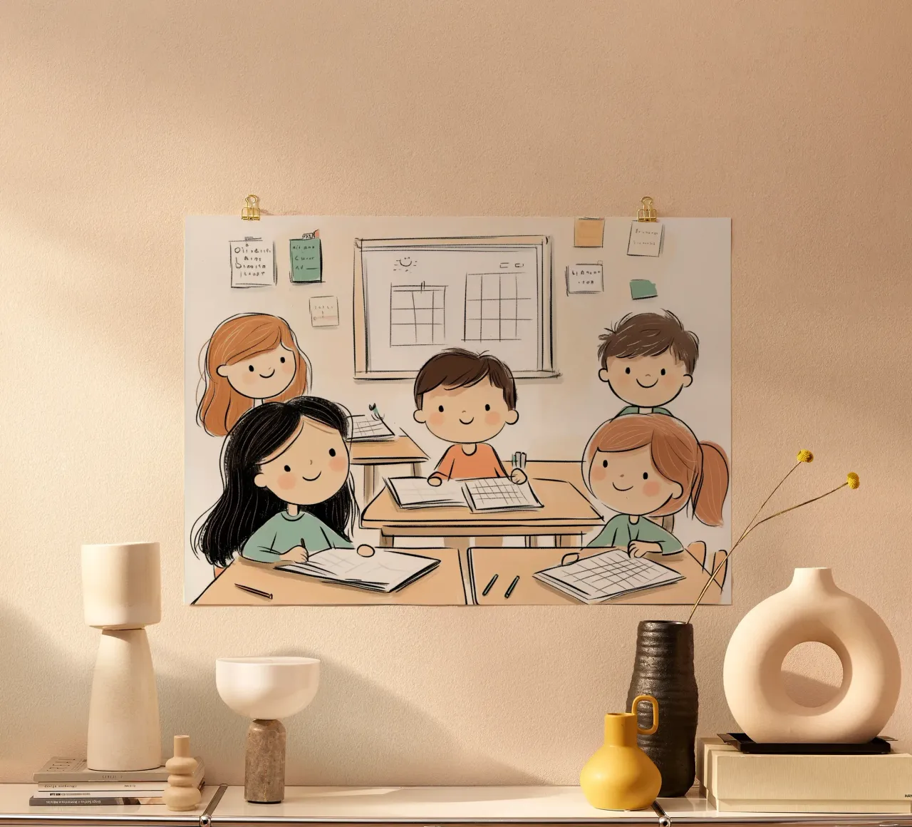 Poster didattico per la classe - Arte per lo studio e il divertimento dei bambini poster da vintagepod