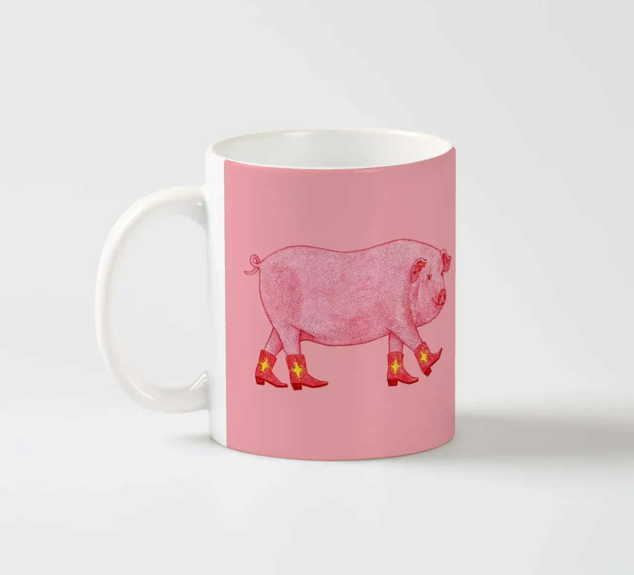 Marjorie The Pig tazza in ceramica da AnyoneCanYeehaw