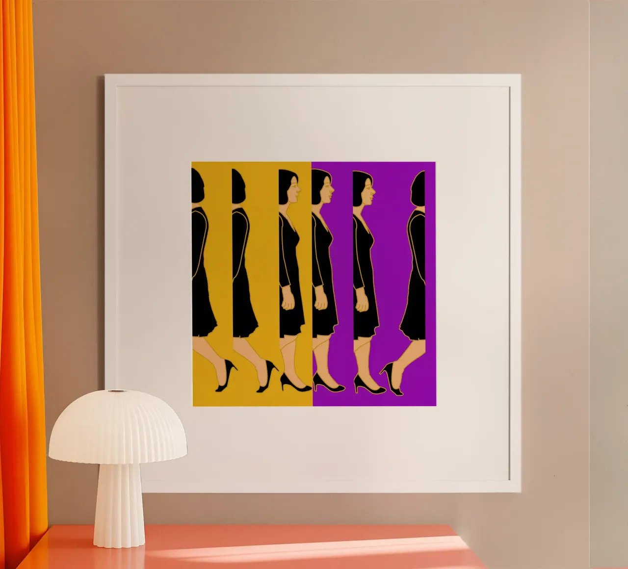 Taglio in movimento poster con telaio in alluminio da hanna shop