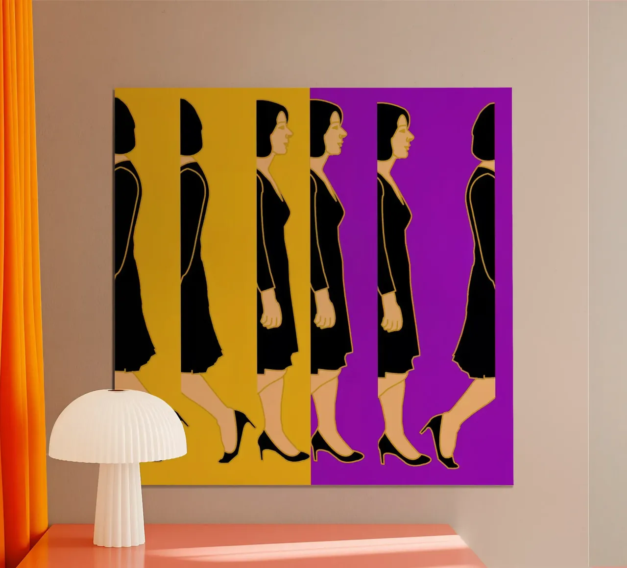Taglio in movimento poster con telaio in alluminio da hanna shop