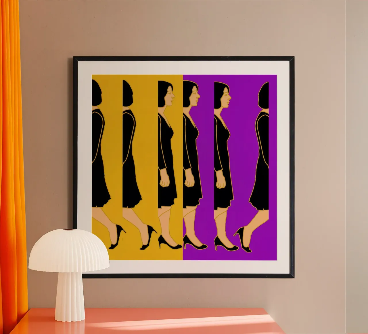Taglio in movimento poster con telaio in alluminio da hanna shop