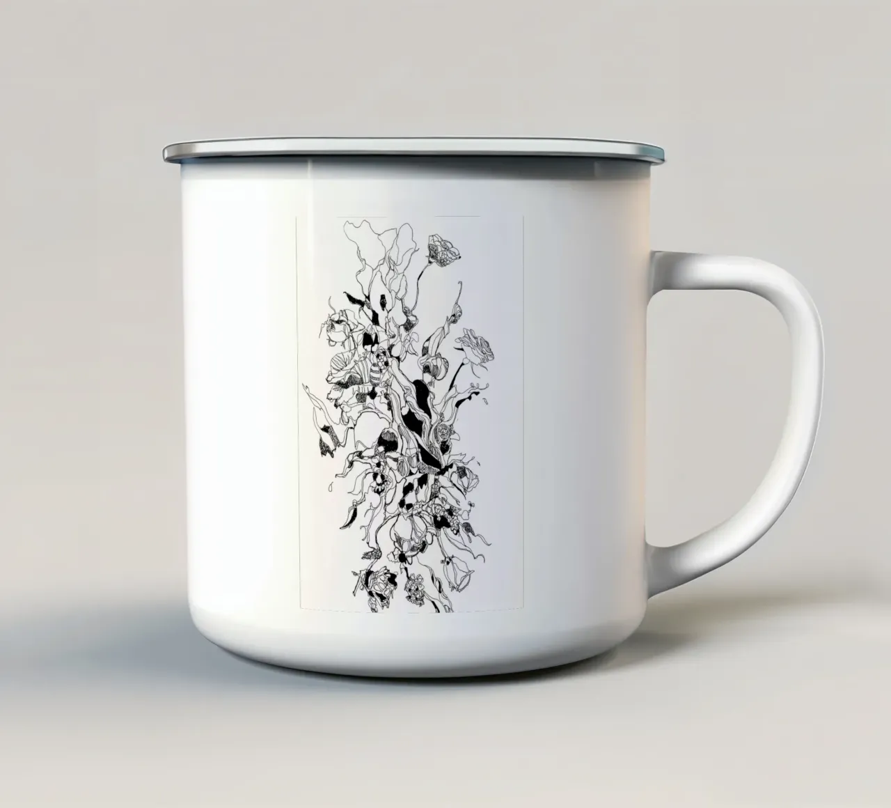 flowers tazza in smalto da k i m