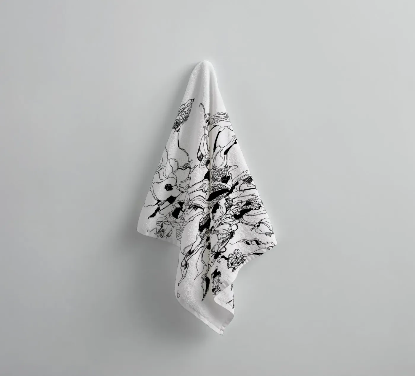 flowers towel by k i m