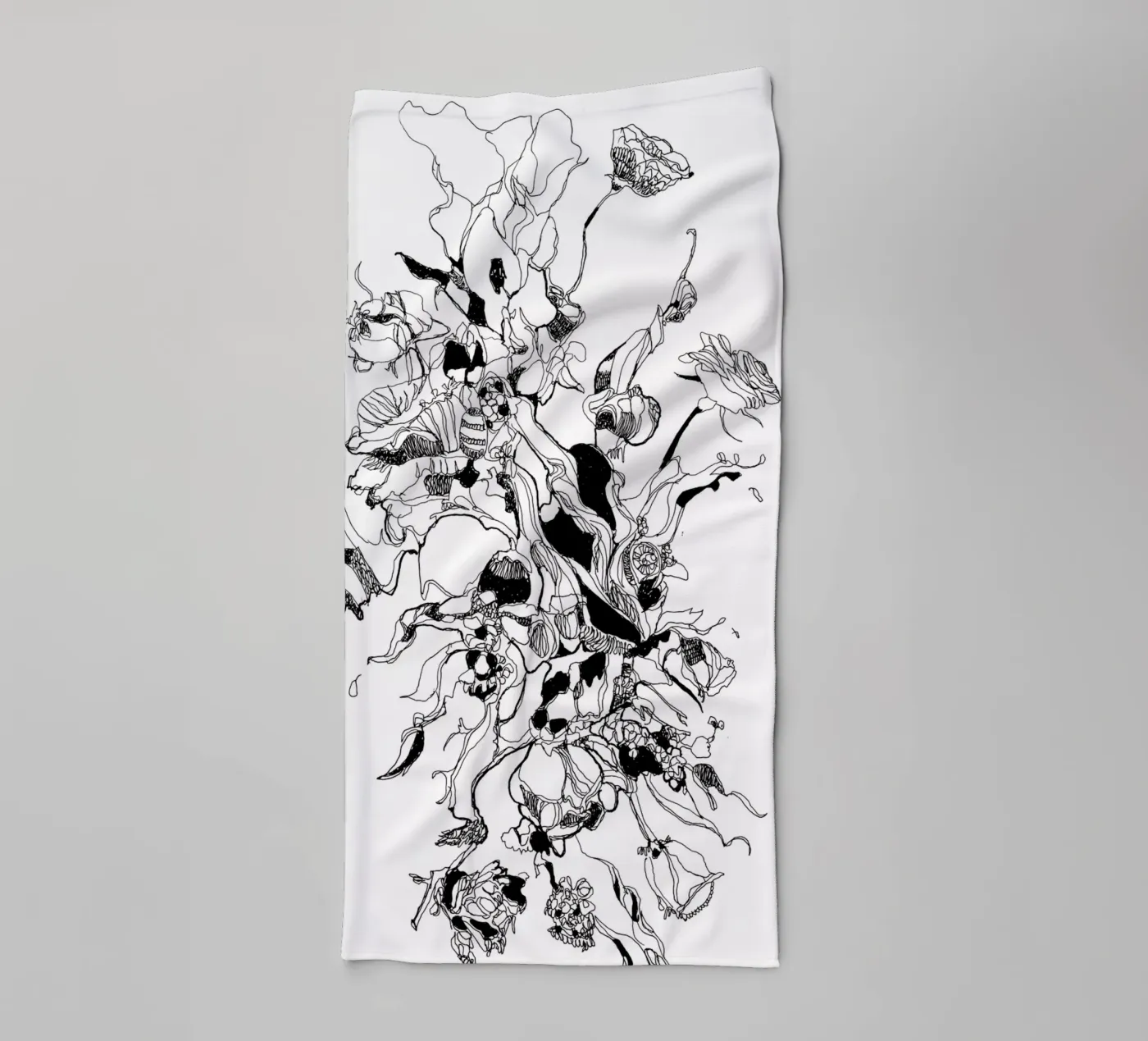flowers towel by k i m