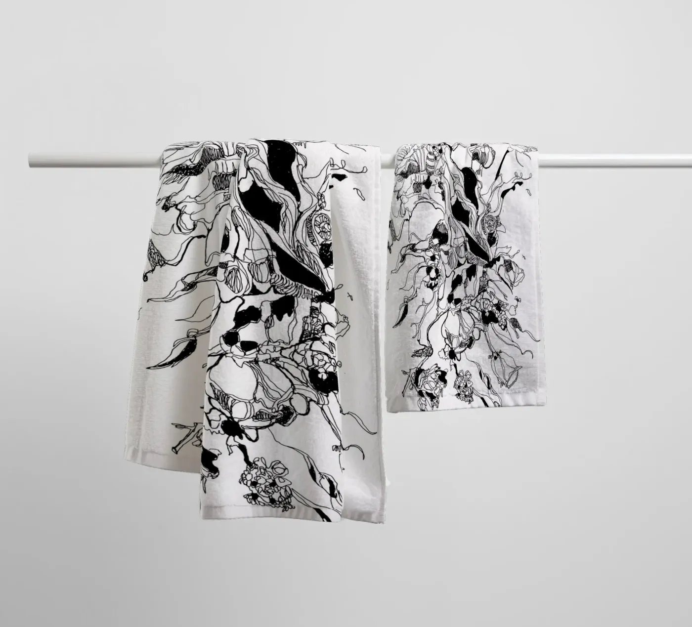 flowers towel by k i m