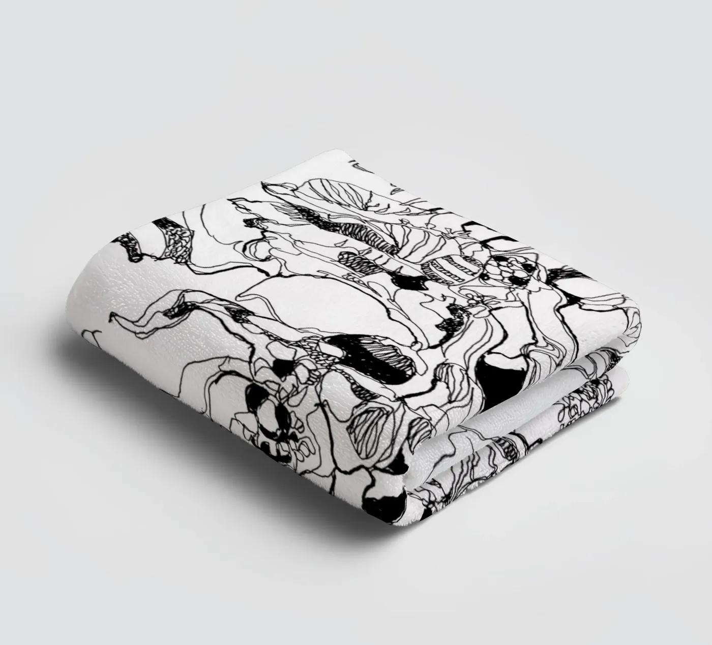 flowers towel by k i m