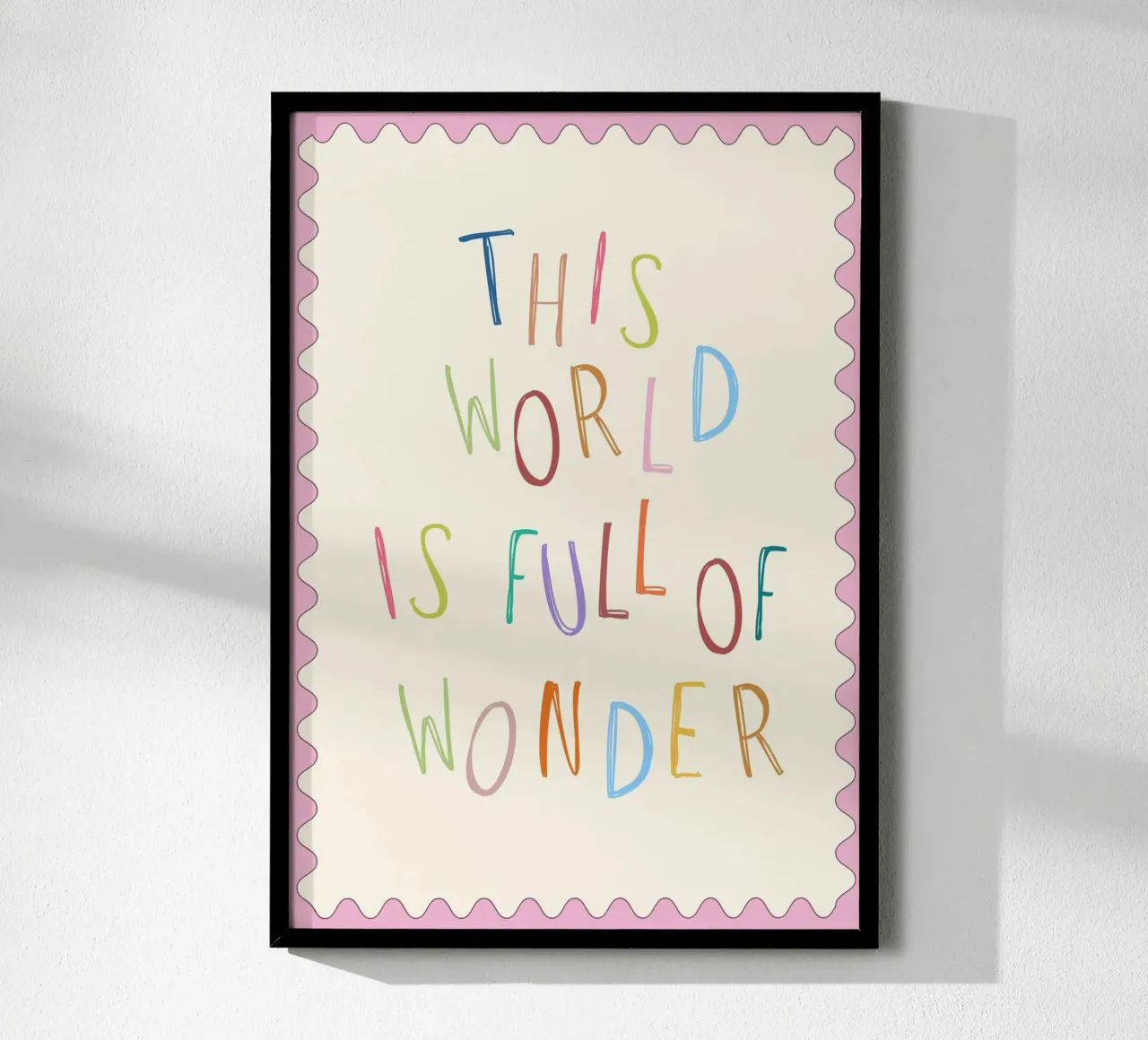 "Diese Welt ist voller Wunder" Zitat Poster - Kinder Kunst Poster von vintagepod