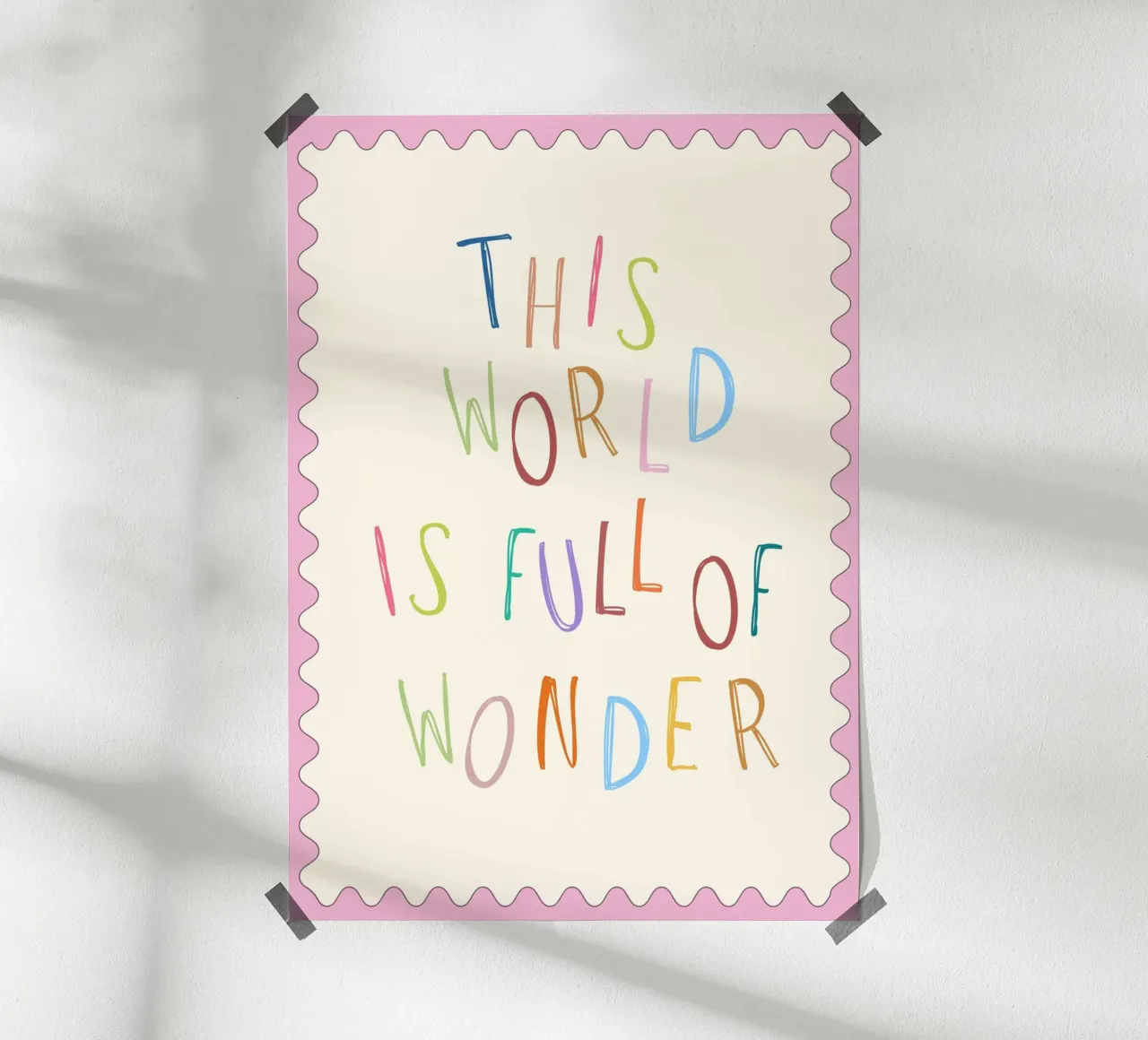 "Diese Welt ist voller Wunder" Zitat Poster - Kinder Kunst Poster von vintagepod
