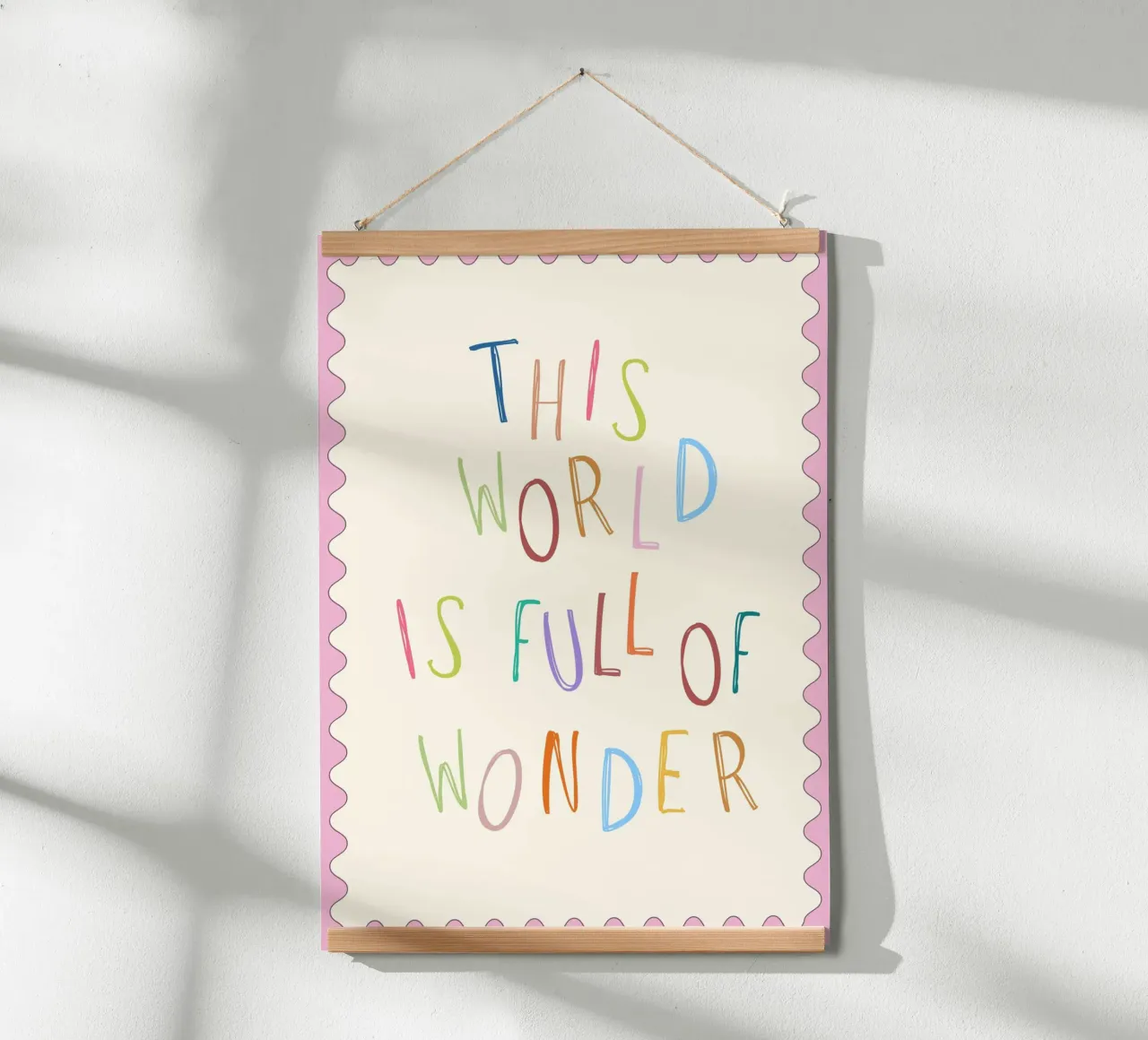 "Diese Welt ist voller Wunder" Zitat Poster - Kinder Kunst Poster von vintagepod