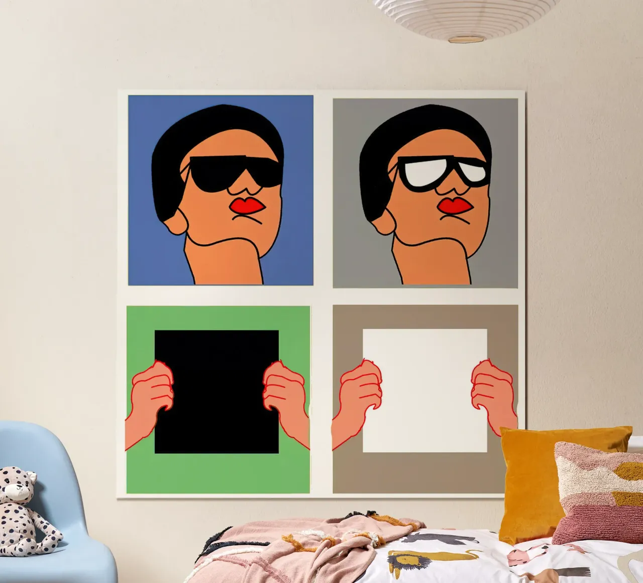 Volti poster con telaio in alluminio da hanna shop