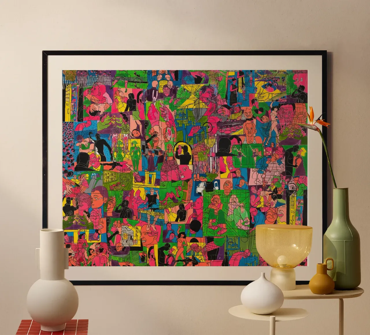SERIE INTERNA ED ESTERNA poster con telaio in alluminio da hanna shop