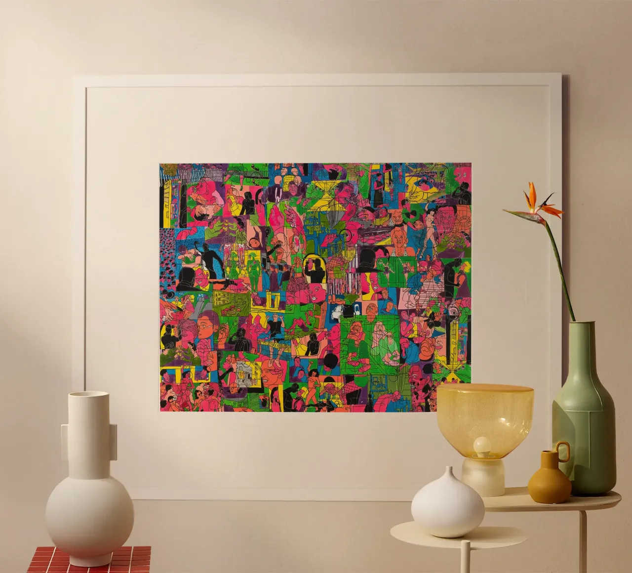 SERIE INTERNA ED ESTERNA poster con telaio in alluminio da hanna shop