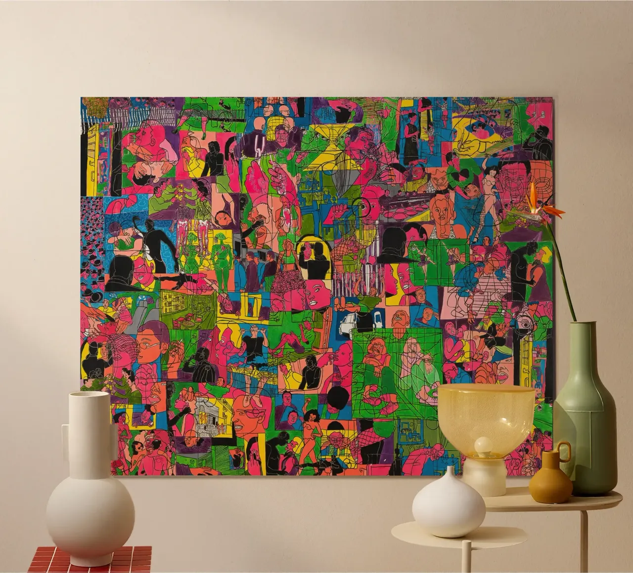 SERIE INTERNA ED ESTERNA poster con telaio in alluminio da hanna shop