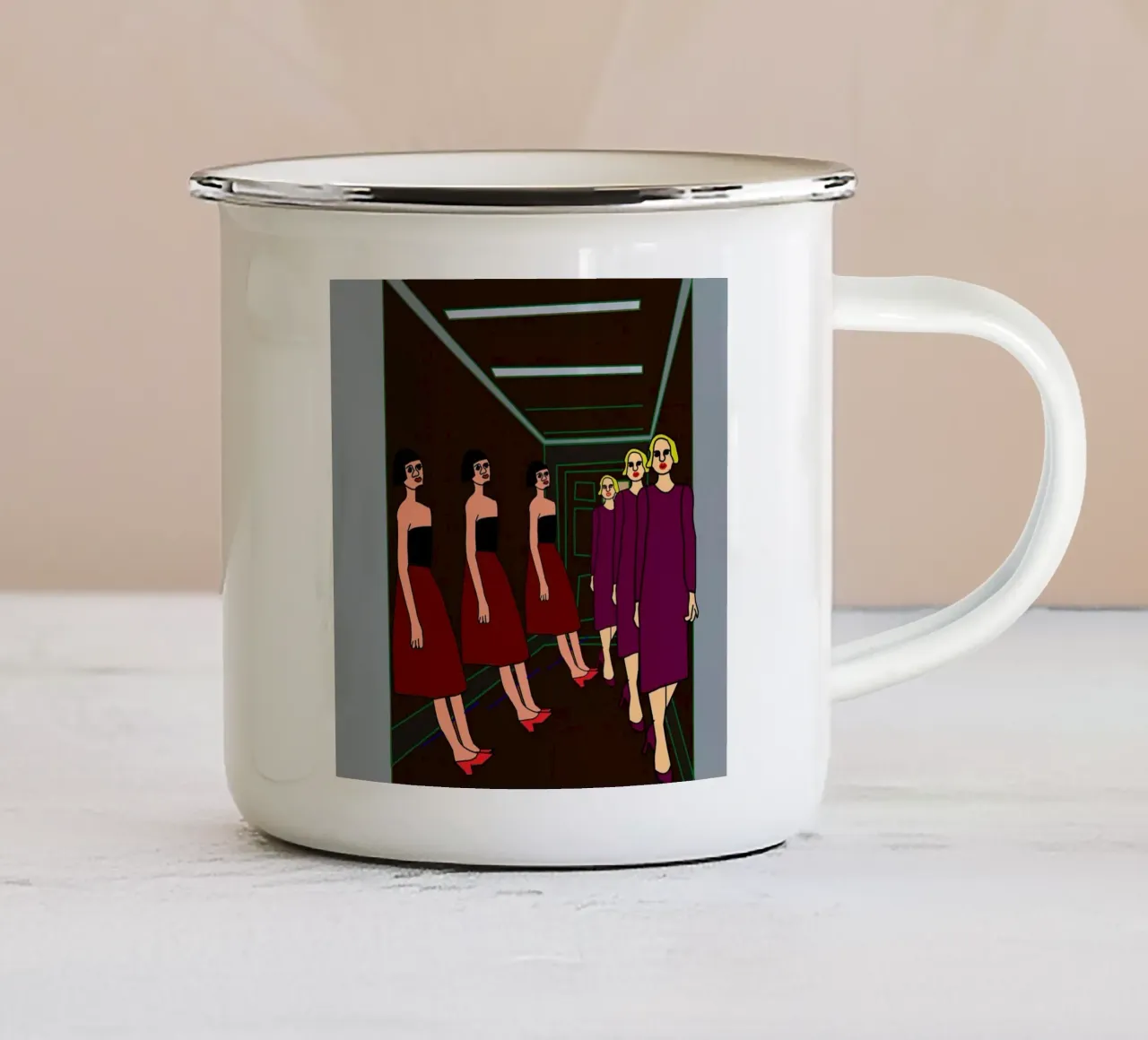 Sala d'attesa tazza in smalto da hanna shop