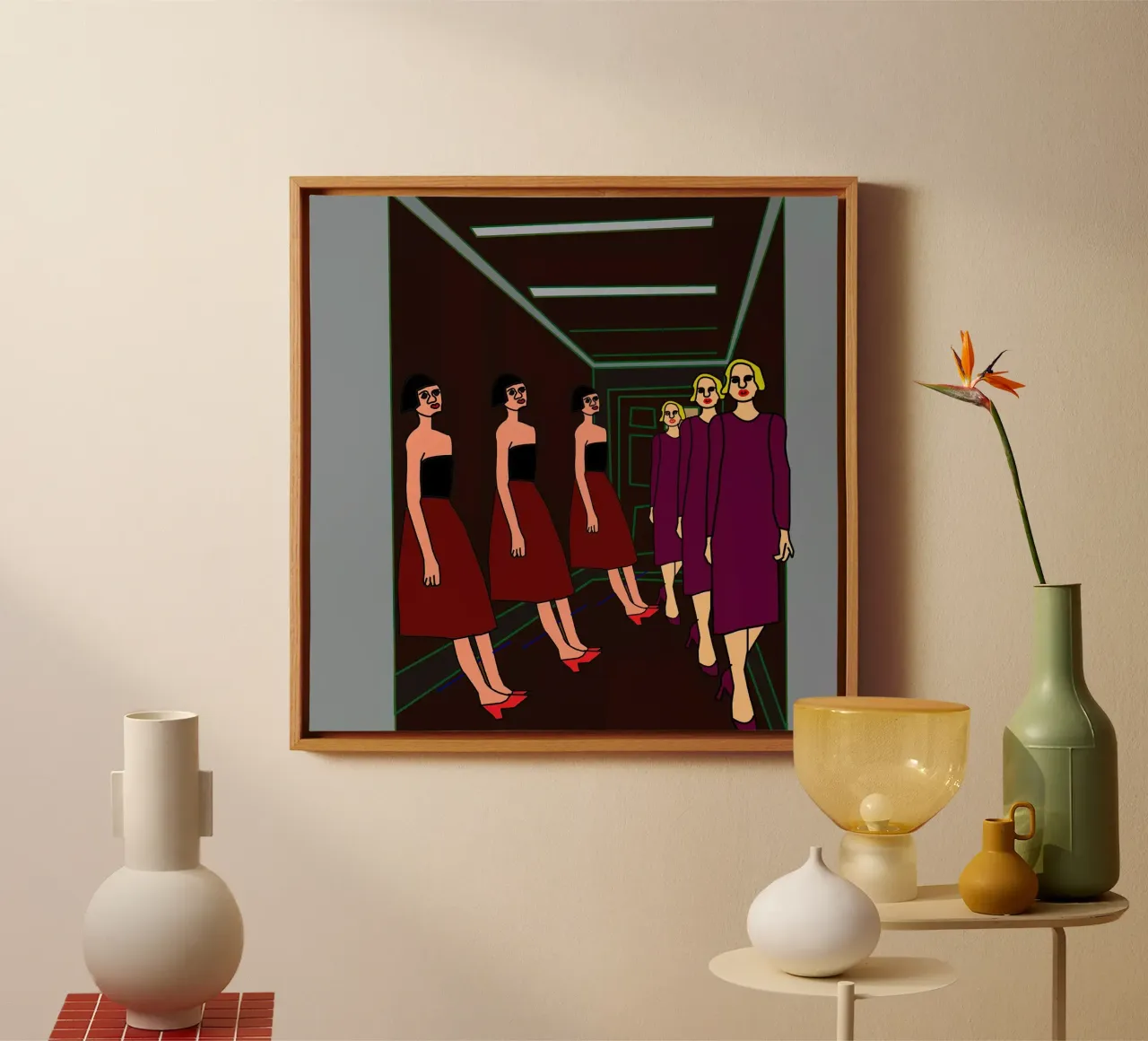 Wachtruimte canvas met Baklijst van hanna shop