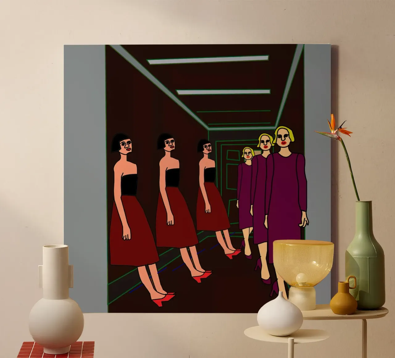 Wachtruimte canvas met Baklijst van hanna shop
