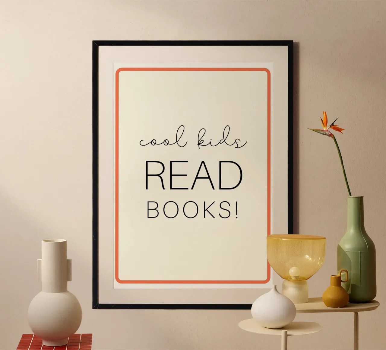 Poster per la lettura "I bambini più belli leggono i libri" - Kids Art poster da vintagepod