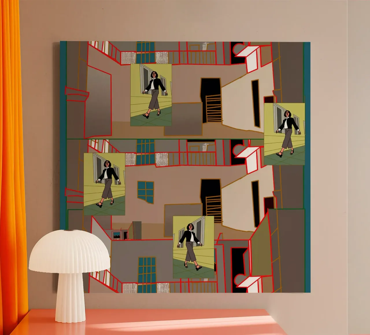 Walking around canvas with Floater frame by hanna shop