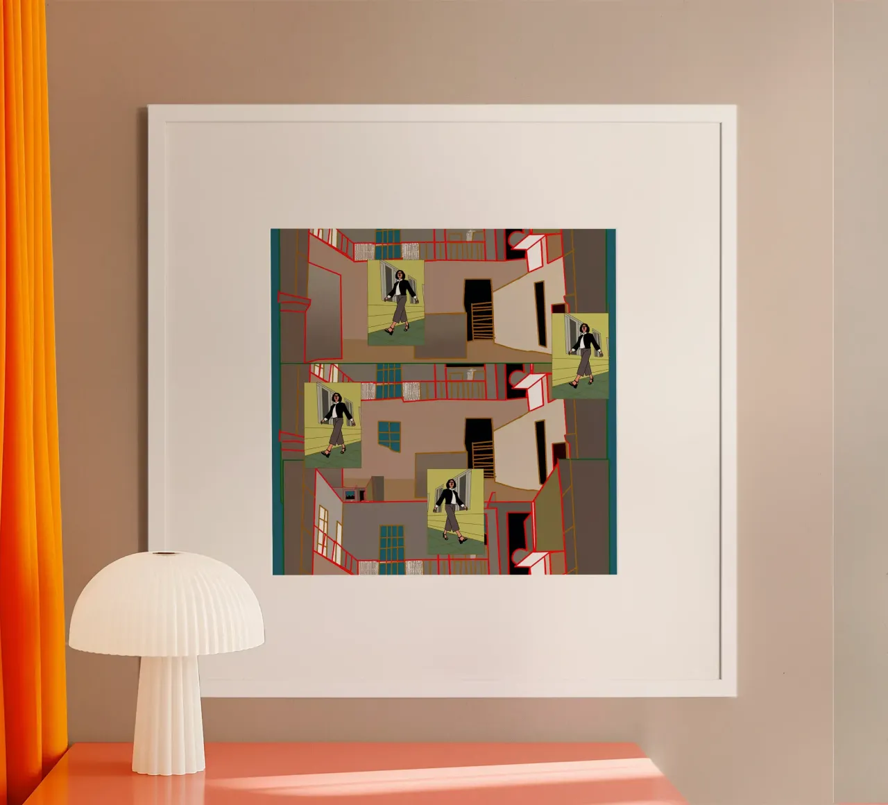 Passeggiate a piedi poster con telaio in plastica da hanna shop