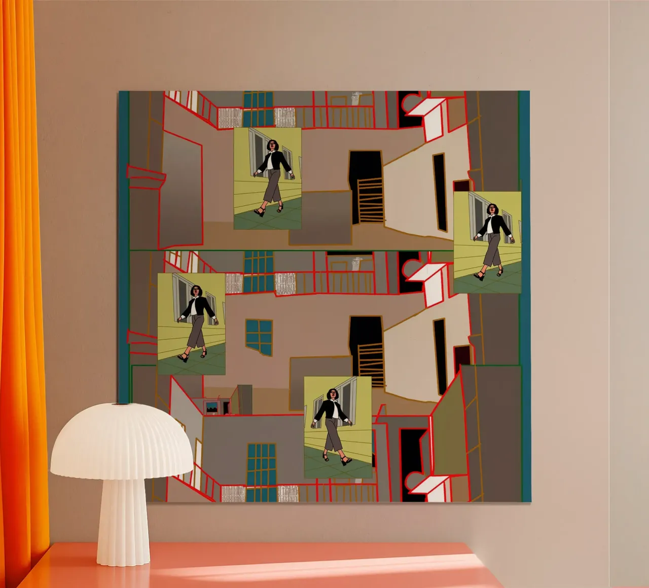 Passeggiate a piedi poster con telaio in plastica da hanna shop