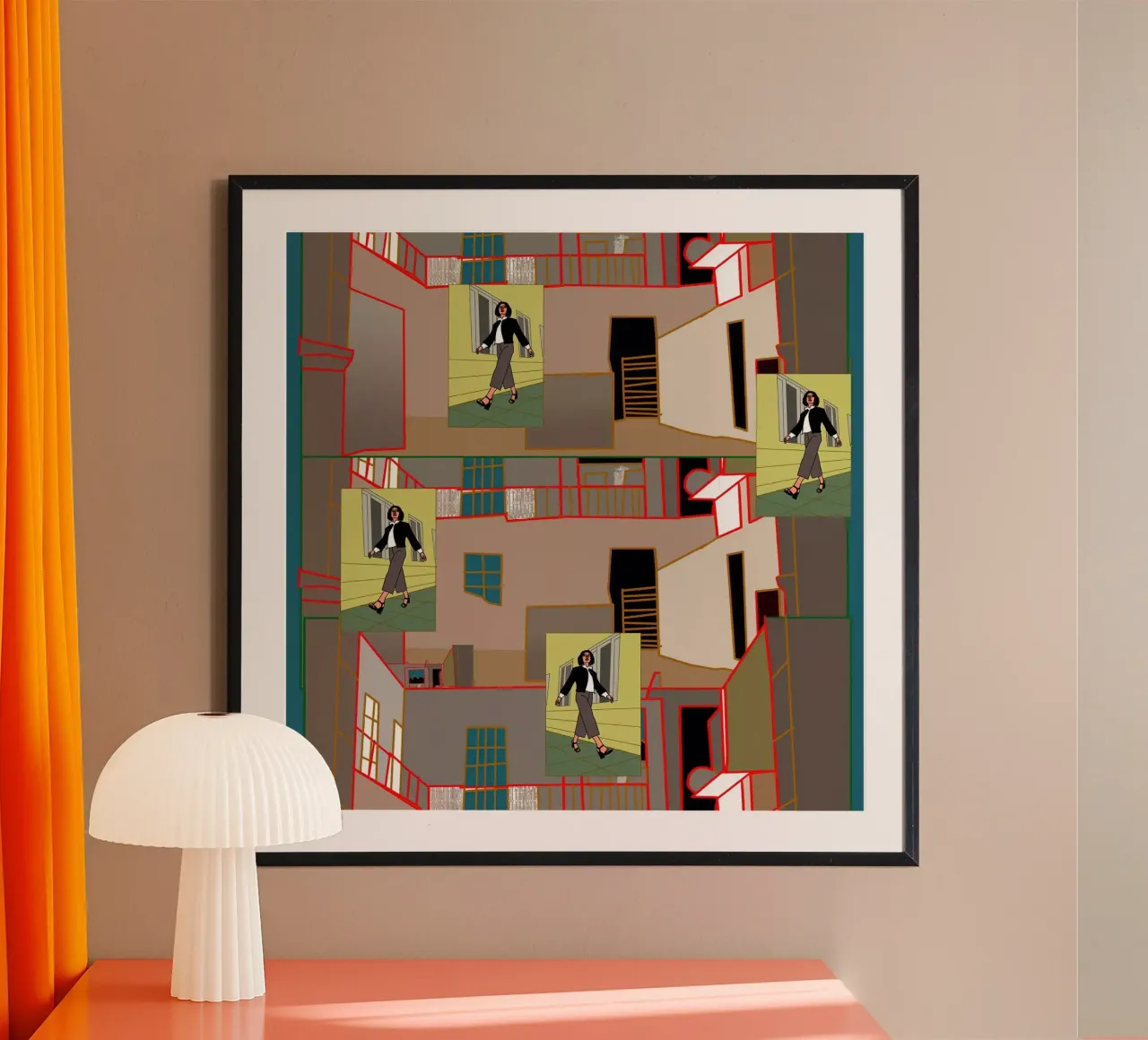 Passeggiate a piedi poster con telaio in plastica da hanna shop