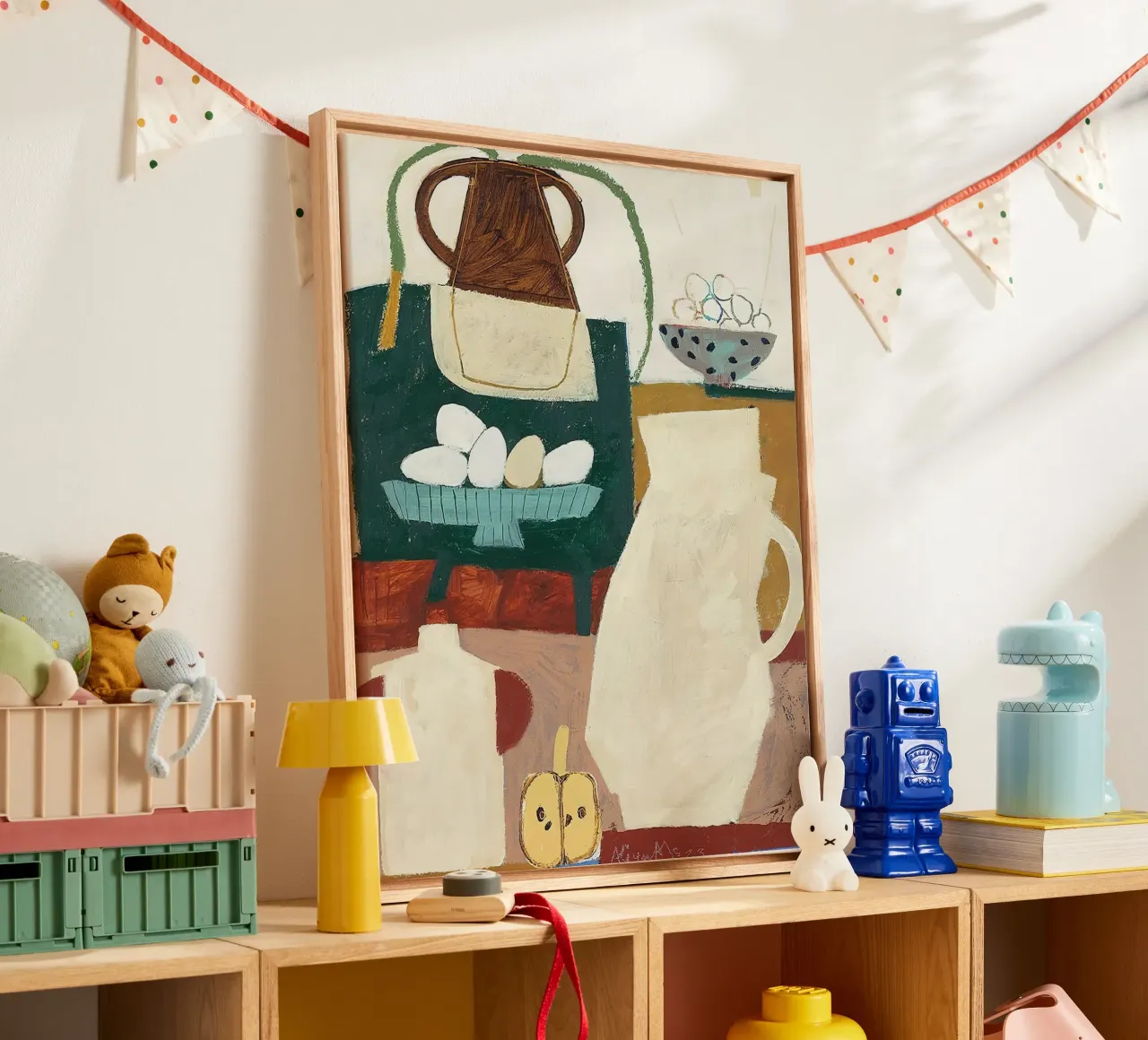 In der Küche bei meiner Großmutter Leinwand mit Schattenfugenrahmen von hanna shop